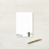 Mama der floralen Pflanze Post-it Klebezettel (Auf Schreibtisch)
