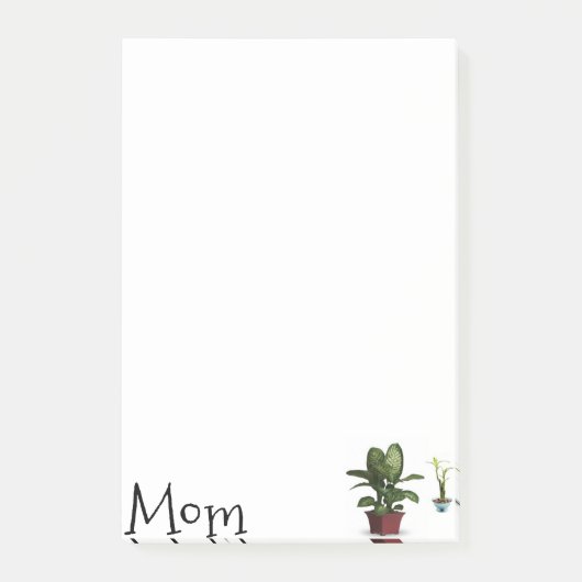 Mama der floralen Pflanze Post-it Klebezettel (Vorderseite)