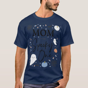 Mama der Frauen der Spooky One First Birthday Blue T-Shirt