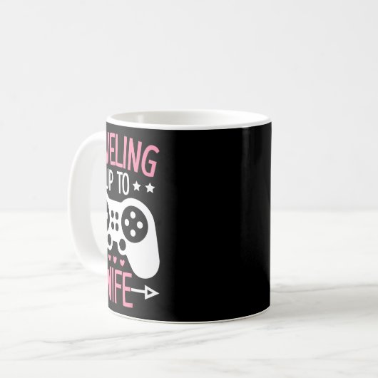 Mama der Gamer-Ehefrau bis zur Ehefrau-Gaming-Brid Kaffeetasse (Vorderseite Links)