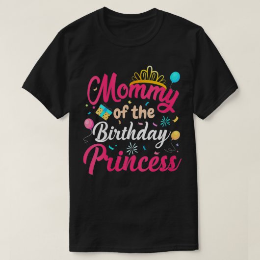 Mama der Geburt Prinzessin Niedliche Mama T-Shirt (Design vorne)