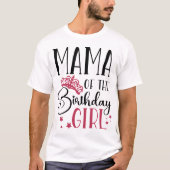 Mama der Geburtsmädchenfamilie Custom Matching T-Shirt (Vorderseite)