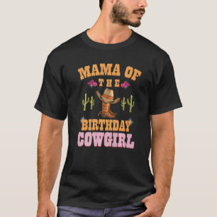 Mama der Geburtstags-Cowgirl Western-Themen-Mädche T-Shirt