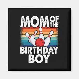 Mama der Geburtstagsjunge Matching Family Bowling  Magnet