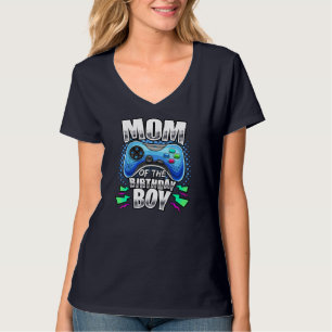 Mama der Geburtstagsjunge Matching Video Gamer Bir T-Shirt