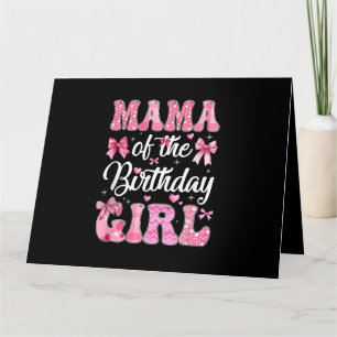 Mama der Geburtstagskameradine Rosa Coquette Bow Karte