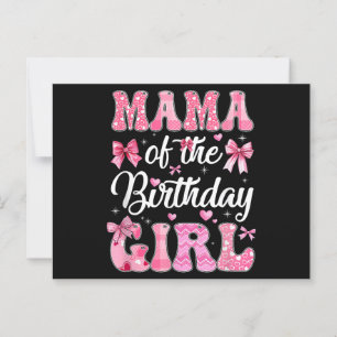 Mama der Geburtstagskameradine Rosa Coquette Bow Postkarte