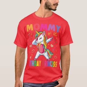 Mama der GeburtstagsPrinzessin Mother Girl Unicorn T-Shirt