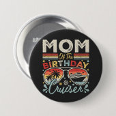 Mama der Geburtstagsrundfahrt Button (Vorne & Hinten)