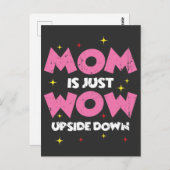 Mama der Geschenkidee am Muttertag bedeutet Wow Postkarte (Vorne/Hinten)