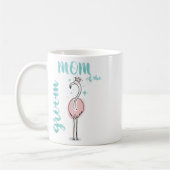 Mama der Groom Flamingo-Outfit-Hochzeitsstimmung Kaffeetasse (Links)