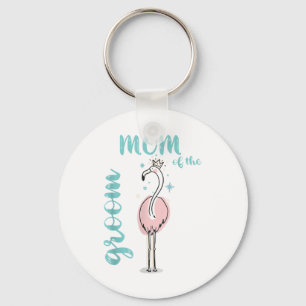 Mama der Groom Flamingo-Outfit-Hochzeitsstimmung Schlüsselanhänger