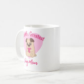 Mama der größten Mops der Welt Niedliches Rosa Her Kaffeetasse (Vorderseite Links)