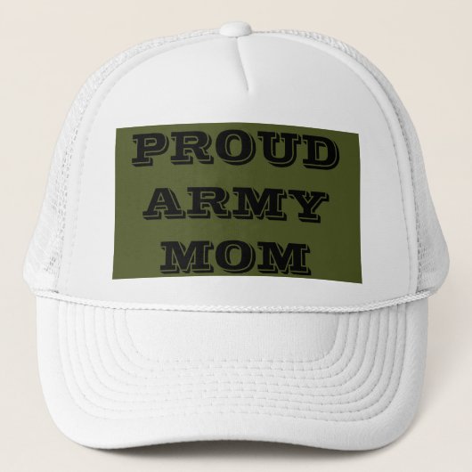 Mama der Hat-Proud-Armee Truckerkappe (Vorderseite)