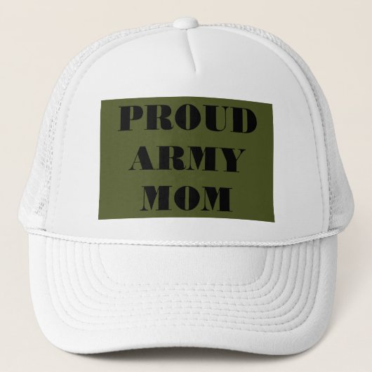Mama der Hat-Proud-Armee Truckerkappe (Vorderseite)