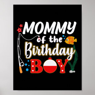 Mama der Jungen-Angelfamilie am Geburtstag Poster