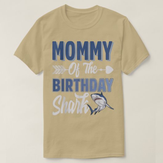 Mama der jungen Haifische am Geburtstag T-Shirt (Design vorne)