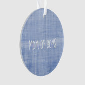 Mama der Jungen Liebe Herznamen Blauer Weißer Sake Ornament (Vorderseite)
