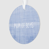 Mama der Jungen Liebe Herznamen Blauer Weißer Sake Ornament (Vorderseite)