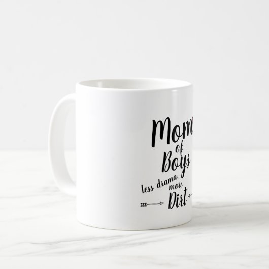 MAMA DER JUNGEN TASSE, GESCHENK KAFFEETASSE (Vorderseite Links)
