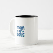 Mama der Jungen Zweifarbige Tasse (Vorderseite Links)