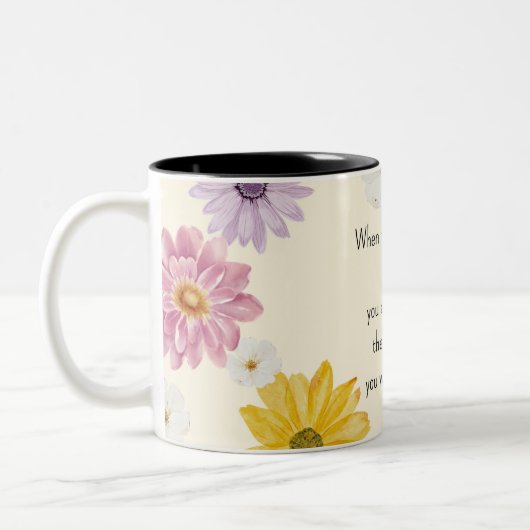 Mama der Kaffee-Tasse der reinsten Liebe Zweifarbige Tasse (Links)