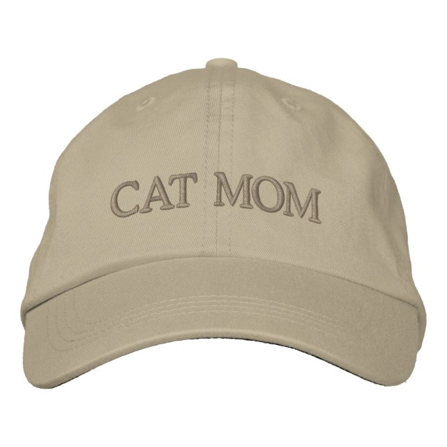 Mama der Katze Neutral bestickter Hut (Vorderseite)