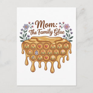 Mama der Kitt der Familie Postkarte