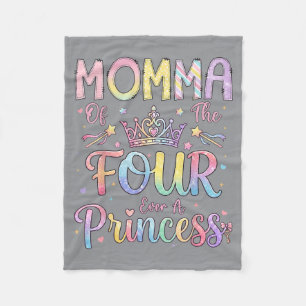 Mama der kleinen Prinzessin zum 4. Geburtstag Fleecedecke