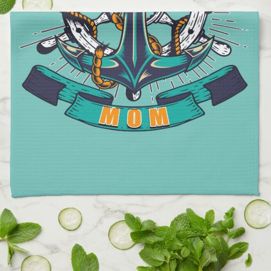 Mama der Küstenwache Geschirrtuch (Gefaltet)