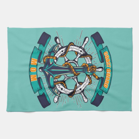 Mama der Küstenwache Geschirrtuch (Horizontal)