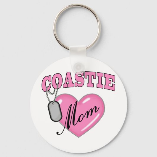 Mama der Küstenwache Herz-Nieren-Markierung Schlüsselanhänger (Vorderseite)