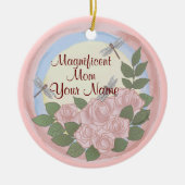 Mama der Libellenfliege Keramik Ornament (Vorne)