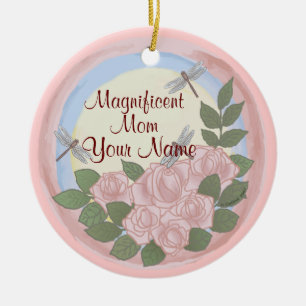 Mama der Libellenfliege Keramik Ornament