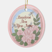 Mama der Libellenfliege Keramik Ornament (Links)