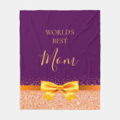 Mama der lila Rose Fleecedecke (Vorderseite)