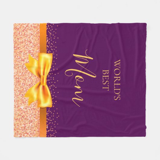 Mama der lila Rose Fleecedecke (Vorderseite (Horizontal))