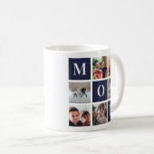 Mama der Marine Kolorblock Sechs FotoCollage Perso Kaffeetasse (VorderseiteRechts)