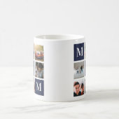 Mama der Marine Kolorblock Sechs FotoCollage Perso Kaffeetasse (Mittel)