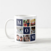 Mama der Marine Kolorblock Sechs FotoCollage Perso Kaffeetasse (Links)