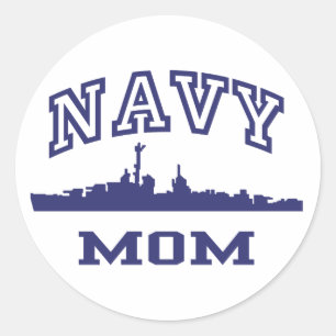 Mama der Marine Runder Aufkleber