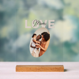 Mama der Minimalistischen Liebe in Beige und Braun Acrylschild