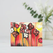 Mama der mit Acryl bestrichenen Blume Postkarte (Stehend Vorderseite)