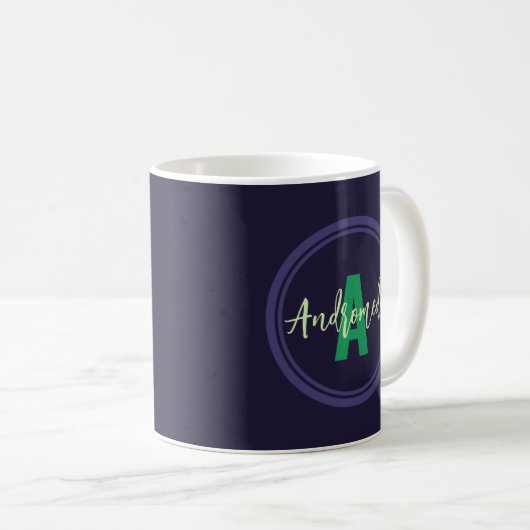 Mama der mit Monogramm Ehefrau Hexe - Witziges Hal Kaffeetasse (VorderseiteRechts)