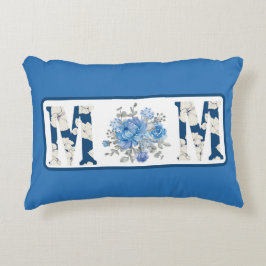 Mama der Mütter Day Blue Floral Dekokissen