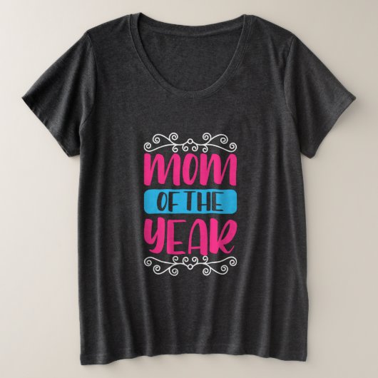 Mama der Mutter Kunst des Jahres Große Größe T-Shirt (Design vorne)