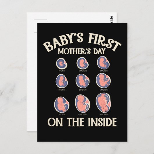 Mama der Mütter Niedlich Schwangerschaft Evolution Postkarte (Vorne/Hinten)