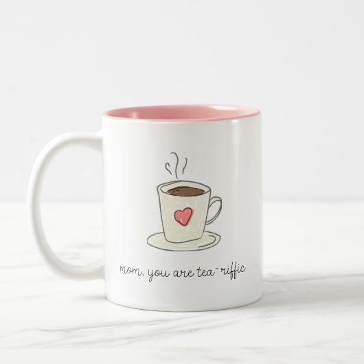 Mama der Mutter Sie sind Tea-Riffic Kaffee-Tasse Zweifarbige Tasse (Links)