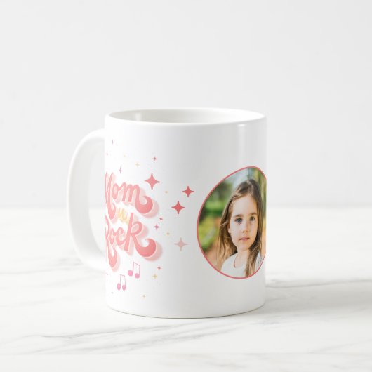 Mama der Mutter Typografie Foto Kaffeetasse (Vorderseite Links)