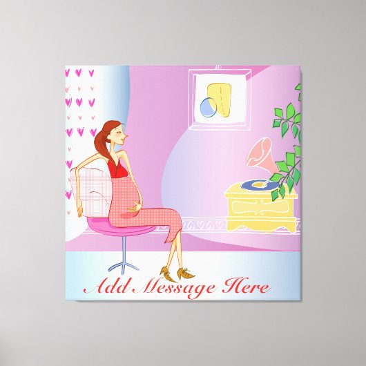 Mama der Mutterschaft Wrapped Canvas Leinwanddruck (Vorderseite)